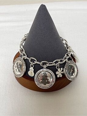 Brighton Silver Holiday Charm Bracelet